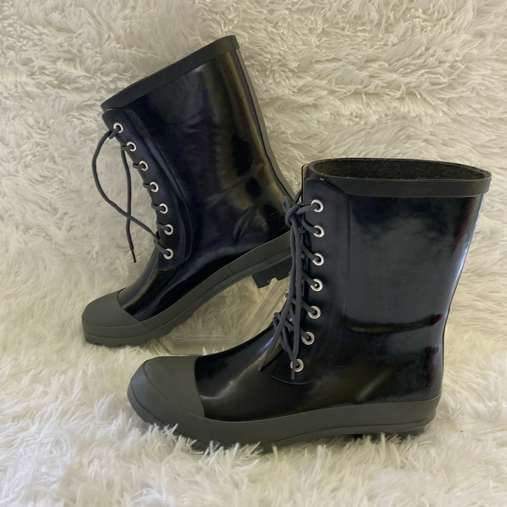 Electric Karma, Women’s,Black And Grey Rain Boots.Size-7 - Picture 3 of 10